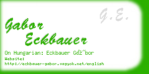 gabor eckbauer business card